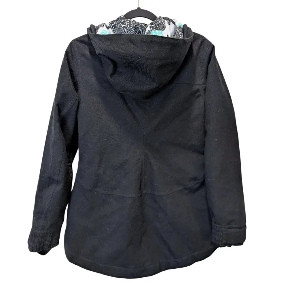 Nike Snowboarding Labelle Black Utility Outdoor Hooded Coat Medium